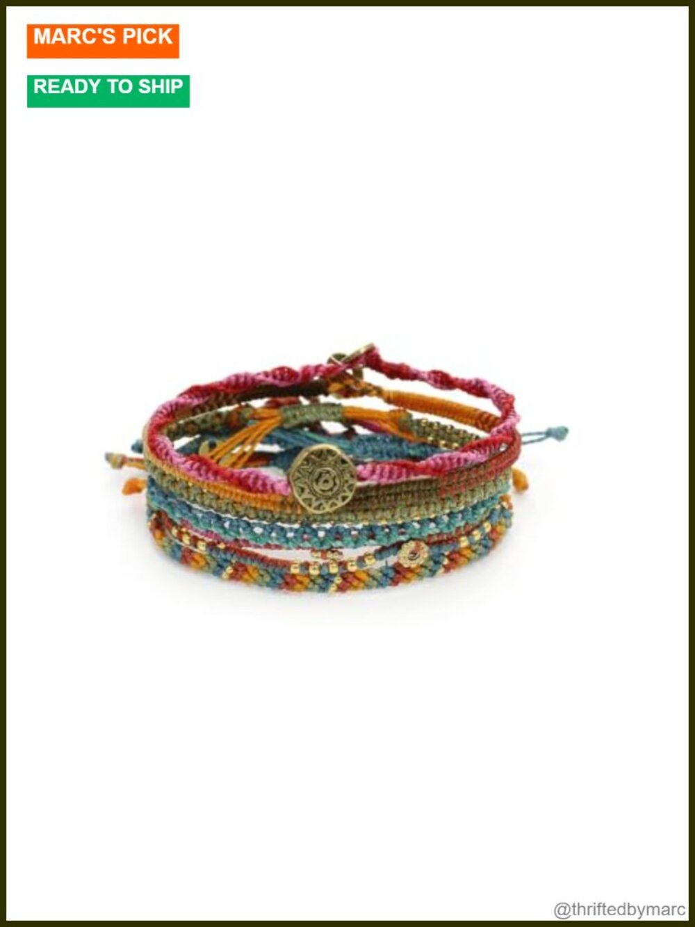 7pc Handmade Stackable Beaded Bracelet Set Adjustable Boho Jewelry